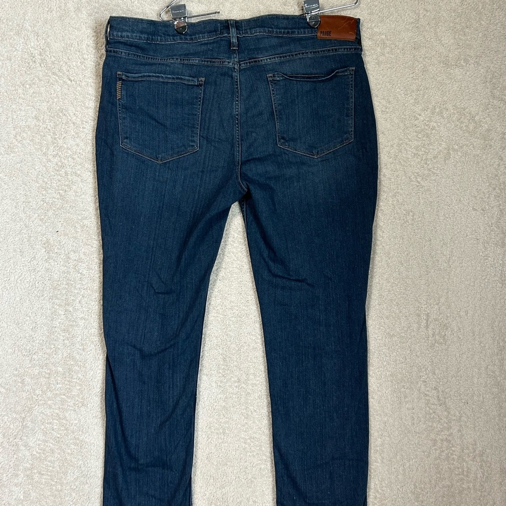 Paige Federal Jeans Mens Size 38 Straight Leg Blue Denim Jeans Dark Wash - Picture 9 of 14